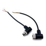 90 Degree Right Angle Custom Waterproof Cables M12 4 Pin Connector Male Female
