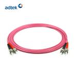 Duplex Multimode Fiber Optic Patch Cord ST-ST OM4 PVC / LSZH / OFNP