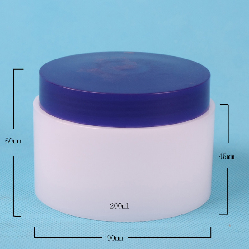 200ml Empty White Plastic Hair Gel Wax Jar 90*60mm