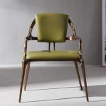 5 Star Hotel Restaurant Furniture Solid Metal Backrest Dining Leather Lounge