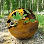 Wood/Gas Steel Fire Pits Made Of Corten Steel Assembly Required Portable Fire