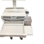 White Medical Mobile Information Nursing Cart With Brake Caster