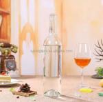 Super Flint Glass Luxury Unique Shaped 500ml 750ml Wine Glass Bottle with Cork
