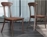 2017 New Design Dining room Furniture Walnut solid wood Chair with Leather