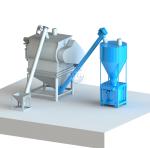 PLC Electronic Weighing Dry Mixing Plant With Cement Silo Bag Filter Dust