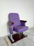 Aluminium Leg Wooden Armrest Theatre Seat Low Back 560mm Width Auditorium For