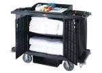 Black / Grey Room Service Equipments / Hotel Room Supplies 2 Shelves Transport