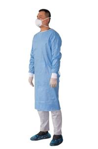 China Sterile Disposable isolation gown surgical gown with Rib Cuff AAMI Level 3 factory