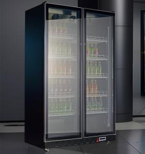 China Customized Double Door Frost Free Upright Fridge in Light Color Purple factory