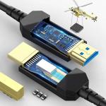 4K HDMI Fiber Optic Cable – Long Distance, No Signal Loss, Ultra HD 60Hz Support