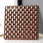 304 316 Decorative Materials Texture Metal sheet PVD Rose Gold Color Embossing
