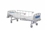 Metal Double Rocker Manual Hospital Bed White And Blue
