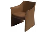 Office O CAP Fiberglass Arm Chair With Pigmented Leather Body