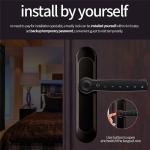 No Drilling Hole Household Fingerprint Zinc Alloy Smart Door Locks
