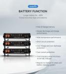 48V Rack Mount Lithium Battery 50Ah 100Ah Black LiFePo4 Battery System