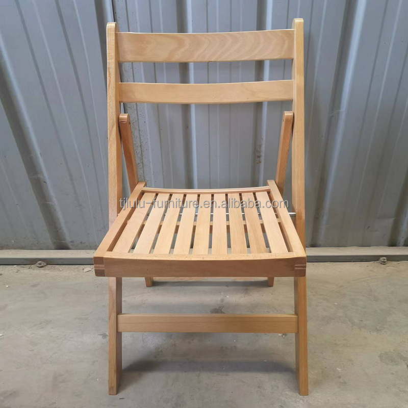Solid Wood Cover Material Nordic Design Foldable Dining Chair for Restaurant Hotel General Home Furniture