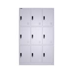 Wardrobe Cloth Metal Staff Lockers With Nine Doors Clothes Cabinet Frame