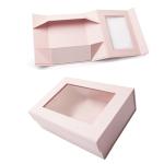 Custom Luxury Gift Packaging Cardboard Box With Clear Window Artwork Printing