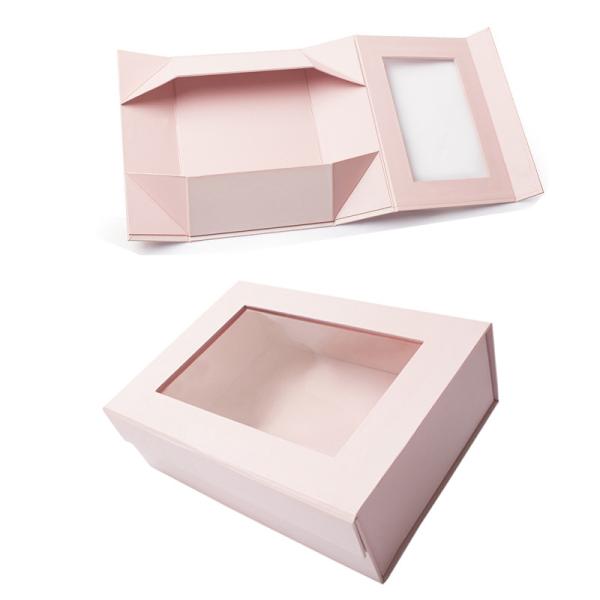 Custom Luxury Gift Packaging Cardboard Box With Clear Window Artwork Printing