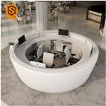 ISO9001 Approved Airport Reception Desk Round Reception Table