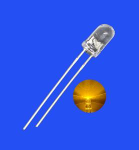 China Flashing LED 5mm 3.0Hz 1/6 Duty Cycle Yellow Color 590nm 600-1200mcd Round Clear Lens Dip Blinking LED factory