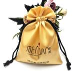 7x9cm (2.7x3.5inch) Jewelry Drawstring Pouch Promotional Small Gold Satin Bag