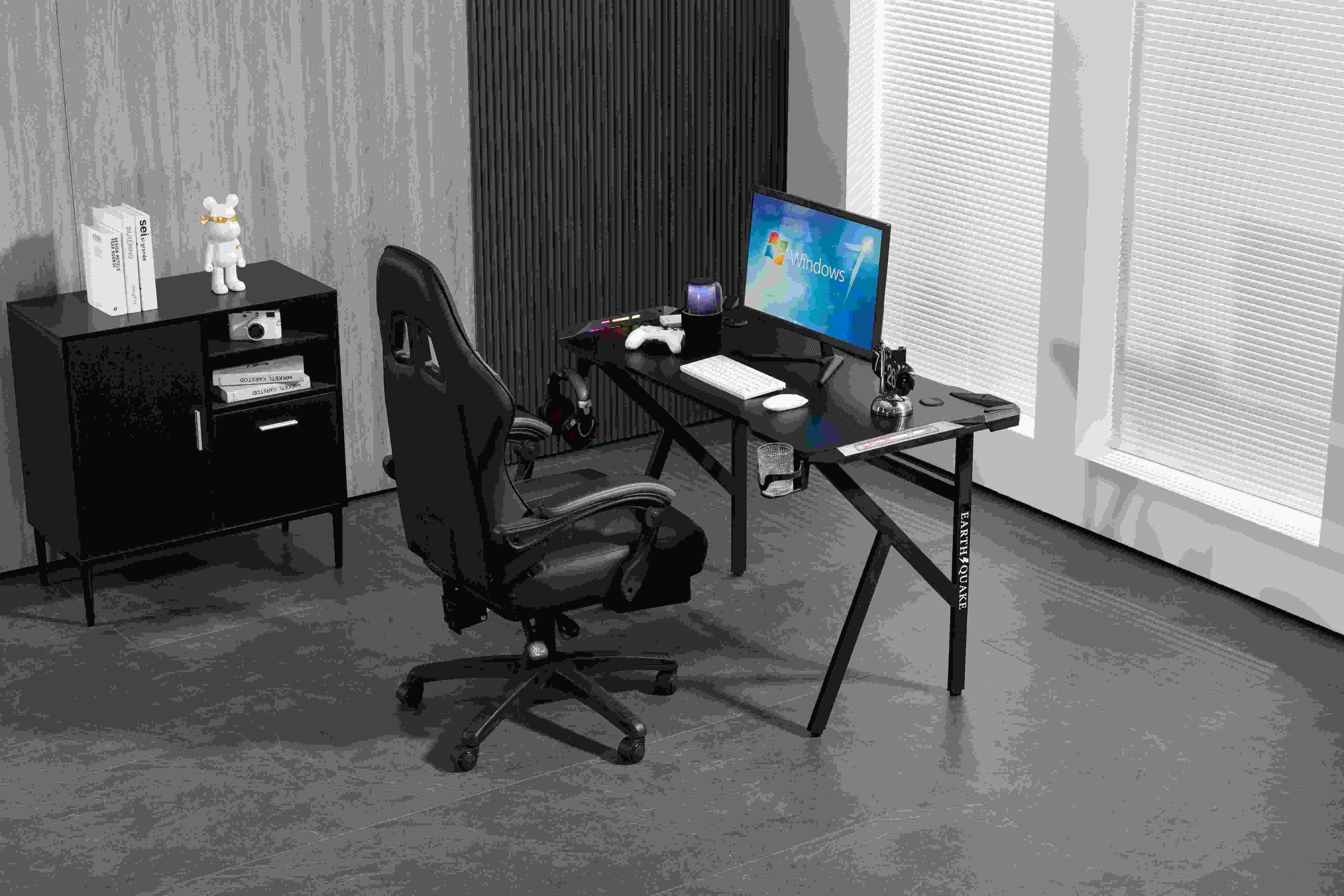 Revamp Your Gaming Setup with Alinunu Modern Gaming Table Metal RGB Lights USB Cables