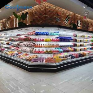 China 1200L Multideck Open Chiller Electronic Controller Commercial Refrigerator Display factory