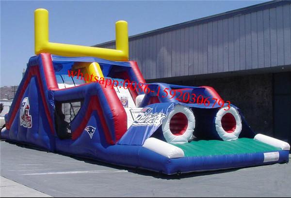 Inflatable Obstacle Slides For Football , Commercial Adult Inflatable Obstacle