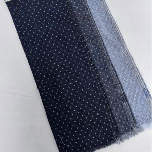 Autumn Winter Heavyweight Denim Fabric Casual Jacket Bow Jacquard Washed Design