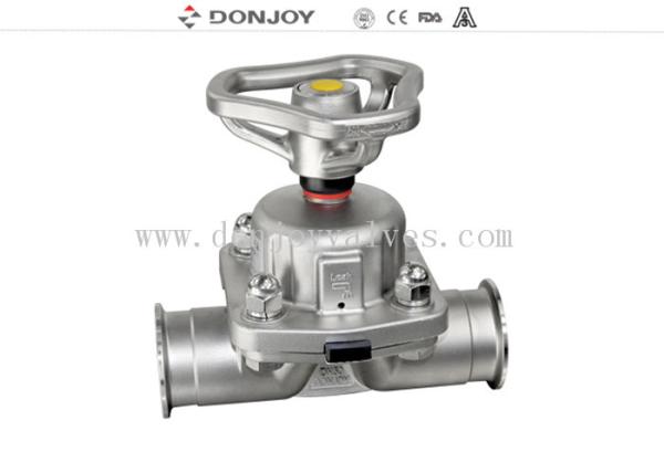 Stainless Steel Manual Sanitary Diaphragm Valve With FDA Membrane One Year