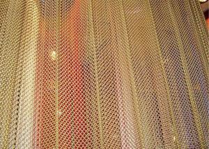 China Aluminum Metal Mesh Curtains Screen Size Customized For Hotel And Restaurant factory