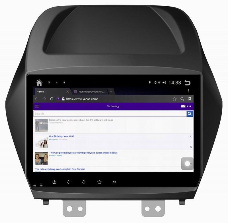 Ouchuangbo Quad Core 16G HD 800*480 free shipping for Hyundai IX35 car navi dvd player android 4.4 system
