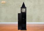 Tower Shape Storage Rack Wood Floor Clock MDF CD DVD Storage Cabinets Wooden
