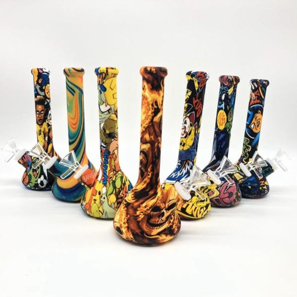 China Smoking Shisha Hookah 300mm Cig Silicone Water Pipe factory