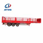 3 Axle Fence Semi Truck Trailer with 90 W mm*13 Thickness mm*10 Layer Leaf