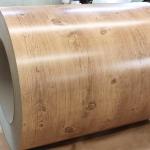 Textured Wood Grain Steel Coils Pre-Painted Galvalume Steel Coil AZ1565 Wall