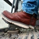 Horse Leather Mens Brown Leather Work Boots Euro 39-45 Construction Work Shoes