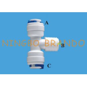 1/4'' POM Union Tee Pipe Push In To Quick Connect RO Fittings