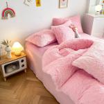 Thick Coral Velvet Bed Sheet Set Luxury Designer Comforter Sets for Winter