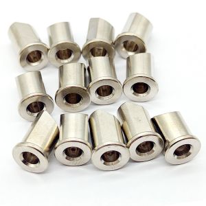 Custom CNC Machined Nickel-Plated Hex Flange Threaded Inserts