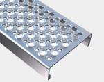 Steel Anti Slip 6mm Grip Strut Safety Grating Perf O Shape Panel