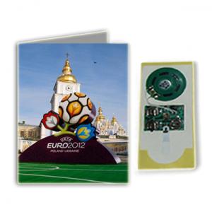 China A4 size paper flashing Musical Greetings Cards with full color print for girls gifts factory