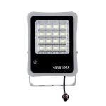 Black Monocrystalline Solar Panel Outdoor Flood Lights Waterproof Glass Lens