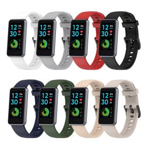 China 18mm Soft Multi Colors Sport Watch Strap Silicone Accessory Fit For Realme Band2 factory