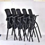 Armless Foldable Staff Ergonomic Office Chair With Metal Frame / Ergo Desk Chair