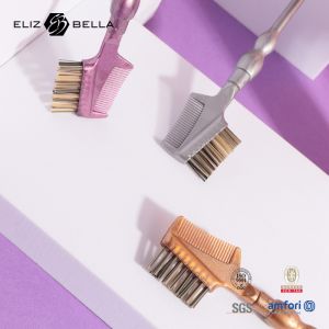 Plastic Handle Eyebrow Brush And Eyelash Comb Waterproof Multi Functional