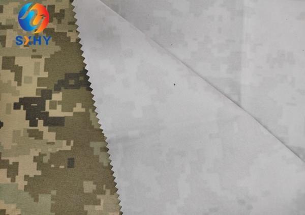TC 50/50 twill intumescent PU coated waterproof camouflage pixel fabric for