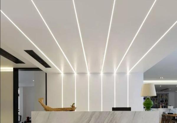 LED Plasterboard Profile For Ceiling Light Bar Lighting Black Strips Channel