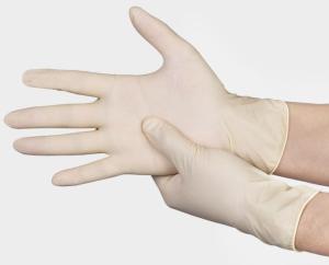 China 9&quot; Disposable Latex Powdered Medical Examination Gloves 100pcs/Box factory